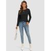 imageATHMILE Womens Long Sleeve Shirts Basic Tee Fall Trendy Spring Top Business Casual Beach Vacation Workout 2026 FashionBlack