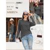 imageATHMILE Womens Long Sleeve Shirts Basic Tee Fall Trendy Spring Top Business Casual Beach Vacation Workout 2026 FashionBlack Grey