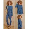 imageATHMILE Womens Long Sleeve Shirts Basic Tee Fall Trendy Spring Top Business Casual Beach Vacation Workout 2026 FashionBlue