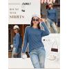 imageATHMILE Womens Long Sleeve Shirts Basic Tee Fall Trendy Spring Top Business Casual Beach Vacation Workout 2026 FashionBlue