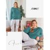 imageATHMILE Womens Long Sleeve Shirts Basic Tee Fall Trendy Spring Top Business Casual Beach Vacation Workout 2026 FashionBlue Green