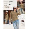 imageATHMILE Womens Long Sleeve Shirts Basic Tee Fall Trendy Spring Top Business Casual Beach Vacation Workout 2026 FashionCoffee