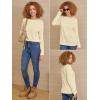 imageATHMILE Womens Long Sleeve Shirts Basic Tee Fall Trendy Spring Top Business Casual Beach Vacation Workout 2026 FashionCream