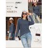 imageATHMILE Womens Long Sleeve Shirts Basic Tee Fall Trendy Spring Top Business Casual Beach Vacation Workout 2026 FashionDark Blue