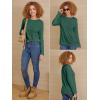 imageATHMILE Womens Long Sleeve Shirts Basic Tee Fall Trendy Spring Top Business Casual Beach Vacation Workout 2026 FashionDark Green