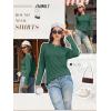 imageATHMILE Womens Long Sleeve Shirts Basic Tee Fall Trendy Spring Top Business Casual Beach Vacation Workout 2026 FashionDark Green