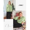imageATHMILE Womens Long Sleeve Shirts Basic Tee Fall Trendy Spring Top Business Casual Beach Vacation Workout 2026 FashionFruit Green