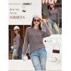 imageATHMILE Womens Long Sleeve Shirts Basic Tee Fall Trendy Spring Top Business Casual Beach Vacation Workout 2026 FashionGray Purple