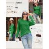 imageATHMILE Womens Long Sleeve Shirts Basic Tee Fall Trendy Spring Top Business Casual Beach Vacation Workout 2026 FashionGreen