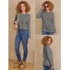 imageATHMILE Womens Long Sleeve Shirts Basic Tee Fall Trendy Spring Top Business Casual Beach Vacation Workout 2026 FashionGrey