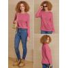 imageATHMILE Womens Long Sleeve Shirts Basic Tee Fall Trendy Spring Top Business Casual Beach Vacation Workout 2026 FashionHot Pink