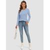 imageATHMILE Womens Long Sleeve Shirts Basic Tee Fall Trendy Spring Top Business Casual Beach Vacation Workout 2026 FashionIce Blue