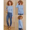 imageATHMILE Womens Long Sleeve Shirts Basic Tee Fall Trendy Spring Top Business Casual Beach Vacation Workout 2026 FashionIce Blue