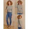 imageATHMILE Womens Long Sleeve Shirts Basic Tee Fall Trendy Spring Top Business Casual Beach Vacation Workout 2026 FashionKhaki