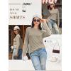 imageATHMILE Womens Long Sleeve Shirts Basic Tee Fall Trendy Spring Top Business Casual Beach Vacation Workout 2026 FashionKhaki