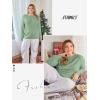imageATHMILE Womens Long Sleeve Shirts Basic Tee Fall Trendy Spring Top Business Casual Beach Vacation Workout 2026 FashionLight Green