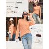 imageATHMILE Womens Long Sleeve Shirts Basic Tee Fall Trendy Spring Top Business Casual Beach Vacation Workout 2026 FashionLight Orange