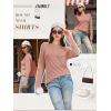 imageATHMILE Womens Long Sleeve Shirts Basic Tee Fall Trendy Spring Top Business Casual Beach Vacation Workout 2026 FashionPink