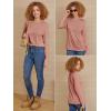 imageATHMILE Womens Long Sleeve Shirts Basic Tee Fall Trendy Spring Top Business Casual Beach Vacation Workout 2026 FashionPink