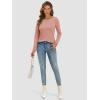 imageATHMILE Womens Long Sleeve Shirts Basic Tee Fall Trendy Spring Top Business Casual Beach Vacation Workout 2026 FashionPink