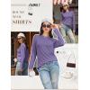 imageATHMILE Womens Long Sleeve Shirts Basic Tee Fall Trendy Spring Top Business Casual Beach Vacation Workout 2026 FashionPurple