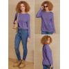 imageATHMILE Womens Long Sleeve Shirts Basic Tee Fall Trendy Spring Top Business Casual Beach Vacation Workout 2026 FashionPurple
