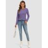 imageATHMILE Womens Long Sleeve Shirts Basic Tee Fall Trendy Spring Top Business Casual Beach Vacation Workout 2026 FashionPurple