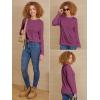 imageATHMILE Womens Long Sleeve Shirts Basic Tee Fall Trendy Spring Top Business Casual Beach Vacation Workout 2026 FashionPurple Red