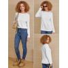 imageATHMILE Womens Long Sleeve Shirts Basic Tee Fall Trendy Spring Top Business Casual Beach Vacation Workout 2026 FashionWhite