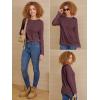 imageATHMILE Womens Long Sleeve Shirts Basic Tee Fall Trendy Spring Top Business Casual Beach Vacation Workout 2026 FashionWine Red
