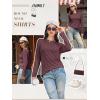 imageATHMILE Womens Long Sleeve Shirts Basic Tee Fall Trendy Spring Top Business Casual Beach Vacation Workout 2026 FashionWine Red