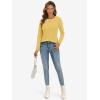 imageATHMILE Womens Long Sleeve Shirts Basic Tee Fall Trendy Spring Top Business Casual Beach Vacation Workout 2026 FashionYellow