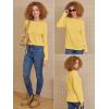 imageATHMILE Womens Long Sleeve Shirts Basic Tee Fall Trendy Spring Top Business Casual Beach Vacation Workout 2026 FashionYellow