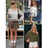 imageATHMILE Womens Off the Shoulder Sweatshirt Crop Top Long Sleeve Pullover Comfy Sexy Y2K Casual Fall Outfits 2026Army Green