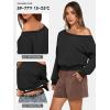 imageATHMILE Womens Off the Shoulder Sweatshirt Crop Top Long Sleeve Pullover Comfy Sexy Y2K Casual Fall Outfits 2026Black