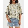 imageATHMILE Womens Oversized T Shirts Casual Tee Workout Tops Gym Clothes Summer Loose Fit Short Sleeve Graphics Basic Y2K 2026Camo Lightgreen