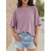 imageATHMILE Womens Oversized T Shirts Casual Tee Workout Tops Gym Clothes Summer Loose Fit Short Sleeve Graphics Basic Y2K 2026Darkpink