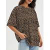 imageATHMILE Womens Oversized T Shirts Casual Tee Workout Tops Gym Clothes Summer Loose Fit Short Sleeve Graphics Basic Y2K 2026Leopard