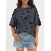 imageATHMILE Womens Oversized T Shirts Casual Tee Workout Tops Gym Clothes Summer Loose Fit Short Sleeve Graphics Basic Y2K 2026Tiedye Grey