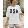 imageATHMILE Womens Oversized T Shirts Casual Tee Workout Tops Gym Clothes Summer Loose Fit Short Sleeve Graphics Basic Y2K 2026Whiteusa