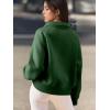 imageATHMILE Womens Sweatshirts Half Zip Cropped Pullover Fleece Quarter Zipper Hoodies 2026 Fall Fashion Outfits ClothesDarkgreen