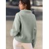 imageATHMILE Womens Sweatshirts Half Zip Cropped Pullover Fleece Quarter Zipper Hoodies 2026 Fall Fashion Outfits ClothesGreygreen