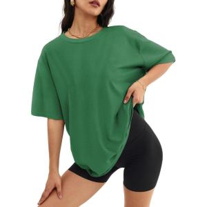 imageATHMILE Womens Oversized T Shirts Casual Tee Workout Tops Gym Clothes Summer Loose Fit Short Sleeve Graphics Basic Y2K 2026Forest