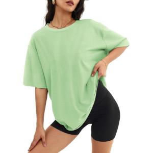 imageATHMILE Womens Oversized T Shirts Casual Tee Workout Tops Gym Clothes Summer Loose Fit Short Sleeve Graphics Basic Y2K 2026Mintgreen