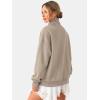 imageATHMILE Fleece Sweatshirt for Women Oversized Sweatshirts with Pockets Turtleneck Pullover Fashion Outfits Clothes 2026Coffeegrey