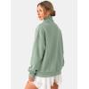 imageATHMILE Fleece Sweatshirt for Women Oversized Sweatshirts with Pockets Turtleneck Pullover Fashion Outfits Clothes 2026Gray Green