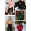 imageATHMILE Fall Sweaters for Women 2026 Fashion Cute Bow Knit Pullover Trendy Long Sleeve Oversized Sweater Winter ClothingPink