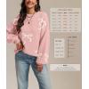 imageATHMILE Fall Sweaters for Women 2026 Fashion Cute Bow Knit Pullover Trendy Long Sleeve Oversized Sweater Winter ClothingPink