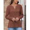 imageATHMILE Sweaters for Women Fashion Fall Outfits Long Sleeve Tops Pullover V Neck Casual Loose Sweatshirt