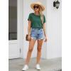 imageATHMILE Womens Boat Neck Tops Fashion Short Sleeve Scoop Neck Tees for Women Trendy Casual Shirts Summer Beach Outfits 2026Green